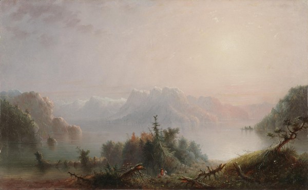 The Lake Her Lone Bosom Expands to the Sky by Alfred Jacob Miller
